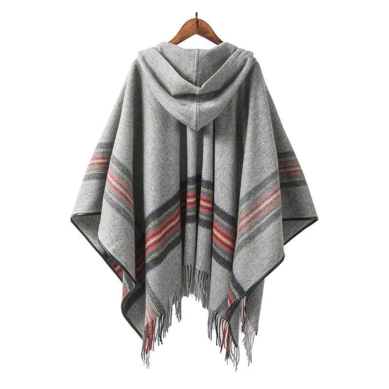handmade wool maxi cloak with lace-up front - MRSLM