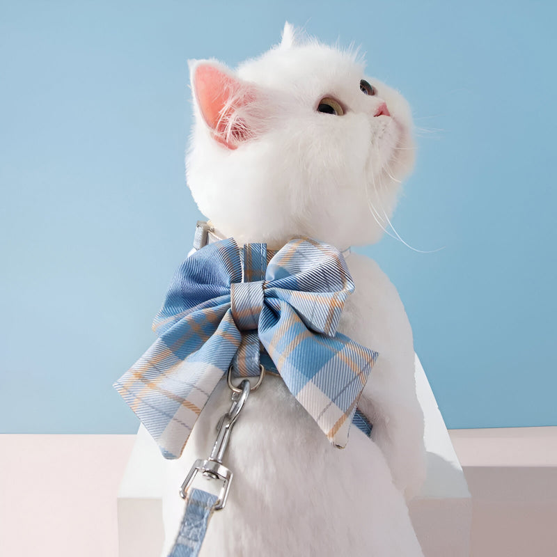 cute pet harness with bowknot - MRSLM