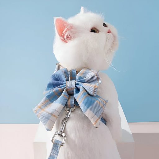 cute pet harness with bowknot - MRSLM