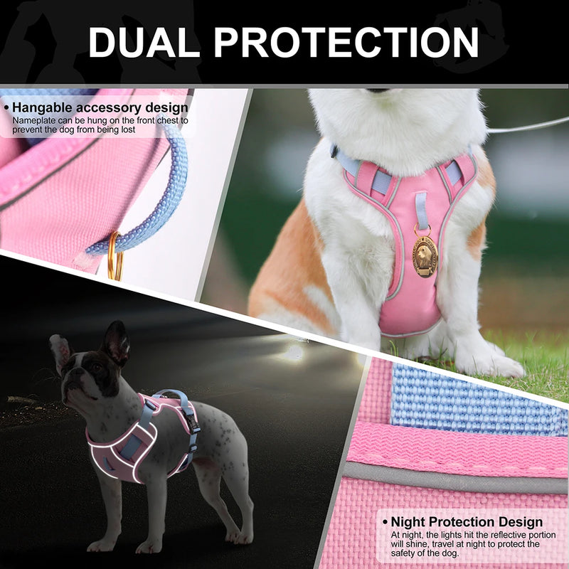 reflective no-pull dog harness, view 7 - MRSLM
