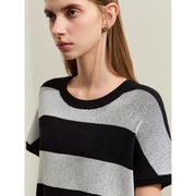 wide striped crewneck jumper, view 5 - MRSLM