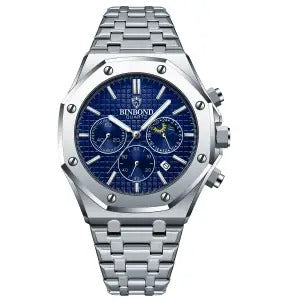 men's automatic stainless steel watch, view 3 - MRSLM