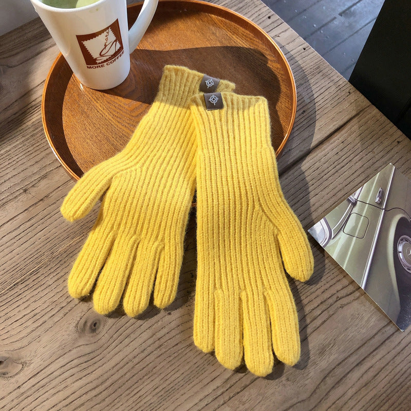 winter knitted wool gloves, view 2 - MRSLM