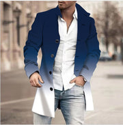 Men's stand collar plaid casual coat, view 4 - MRSLM