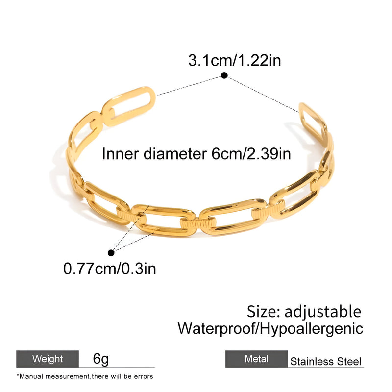 geometric open cuff bracelet, view 2 - MRSLM