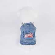 cotton dog denim vest, view 4 - MRSLM