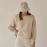 lantern sleeve cotton pullover, view 5 - MRSLM