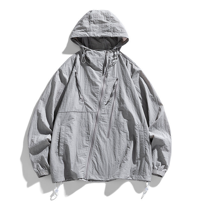 summer nylon coat men loose fit, view 7 - MRSLM