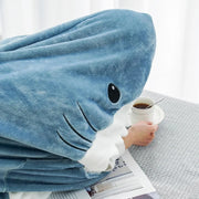 shark sleeping bag pajamas and shawl, view 7 - MRSLM