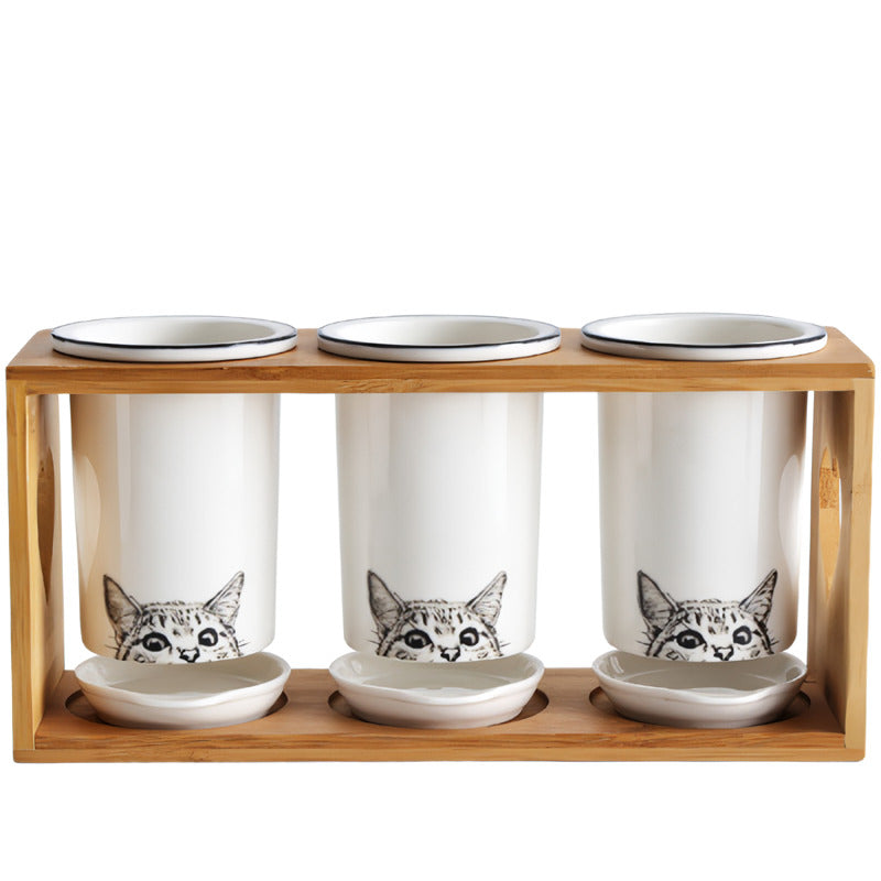 ceramic chopstick holder, view 3 - MRSLM