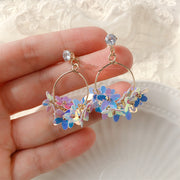 handmade blue fairy tale earrings, view 4 - MRSLM