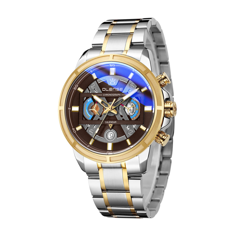 men's steel strap sports quartz watch, view 3 - MRSLM