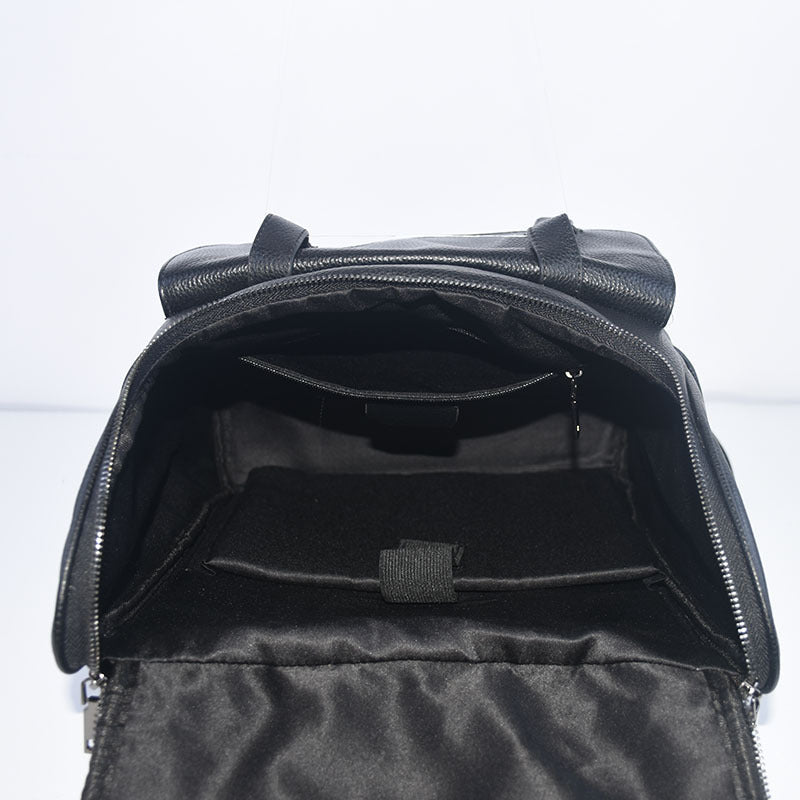 genuine leather travel backpack, view 3 - MRSLM