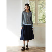 contrast color knit sweater, view 2 - MRSLM