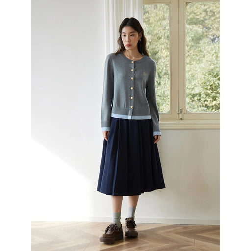 contrast color knit sweater, view 2 - MRSLM