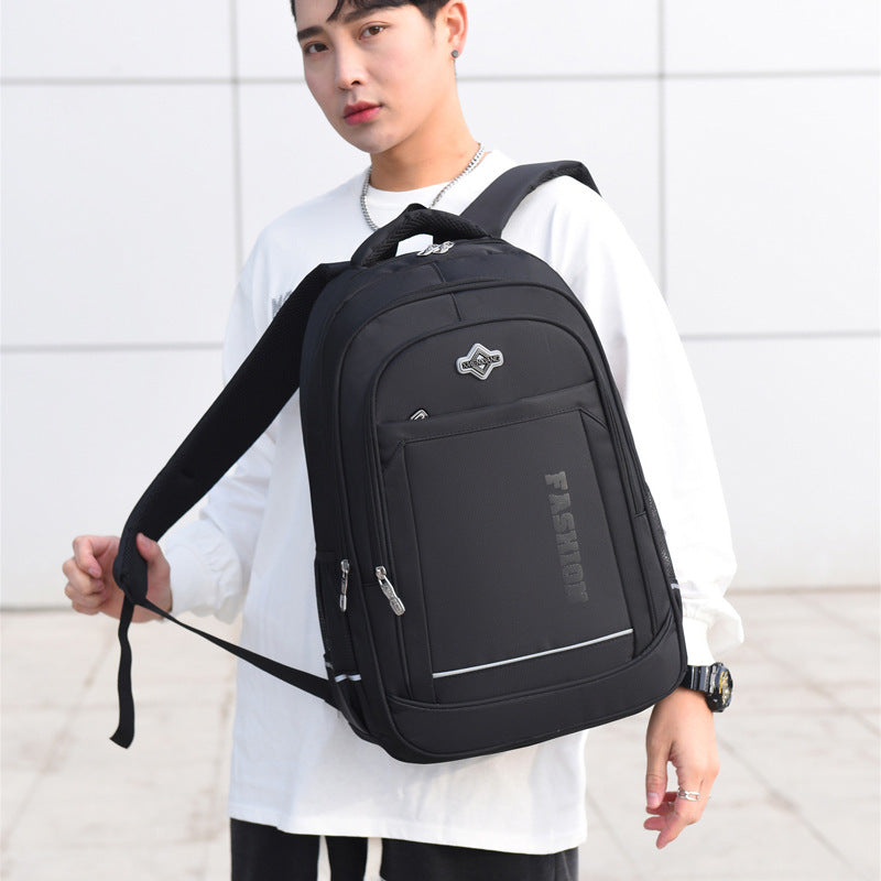 nylon school and business laptop backpack, view 2 - MRSLM