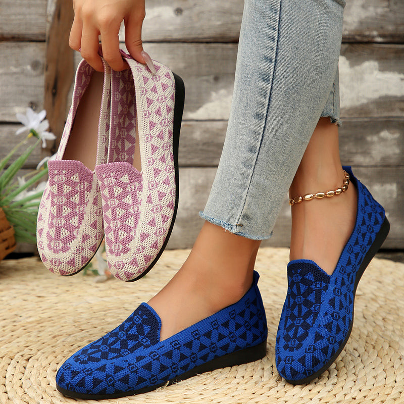 Round-toe breathable flat loafers, view 2 - MRSLM