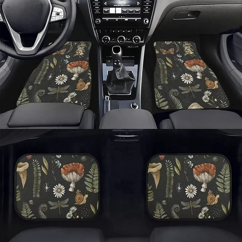 universal mushroom design car floor mats, view 4 - MRSLM