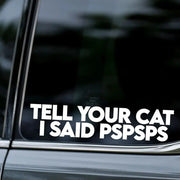 pspsps cat humor car decal, view 2 - MRSLM