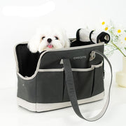 canvas pet carrier shoulder bag, view 3 - MRSLM