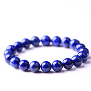 natural afghan lapis lazuli bead bracelet, view 4 - MRSLM
