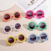 kids round daisy flower sunglasses, view 9 - MRSLM