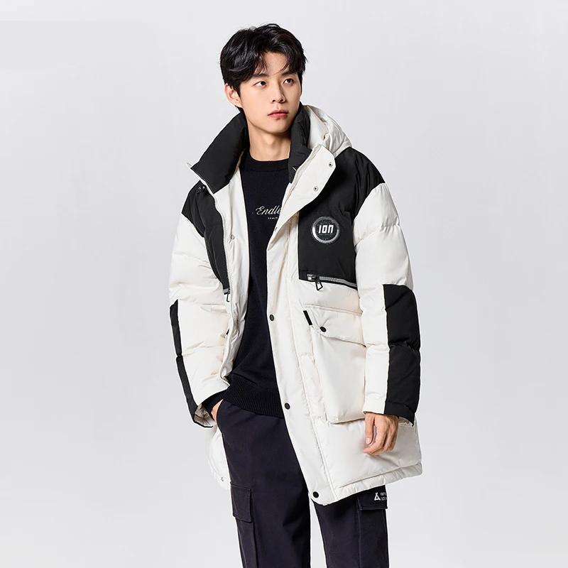 Men's hooded down jacket, view 3 - MRSLM