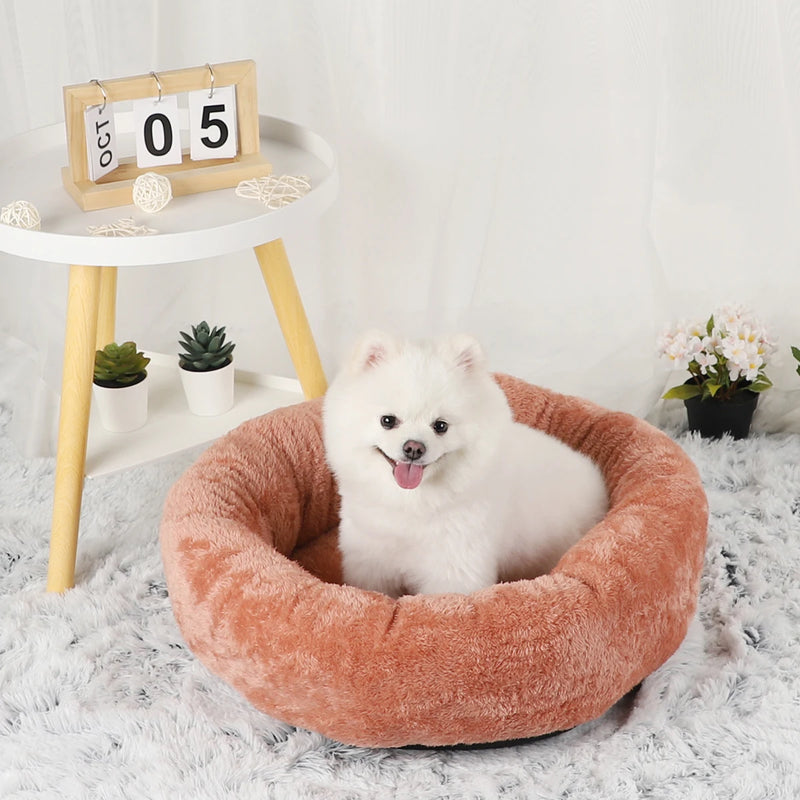 fluffy dog cushion bed, view 2 - MRSLM