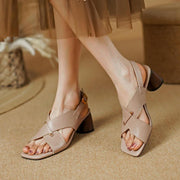 leather high heel sandals - MRSLM