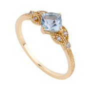 sky blue topaz square ring, view 2 - MRSLM