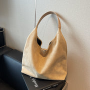 Women's suede-look slouchy shoulder bag, view 8 - MRSLM