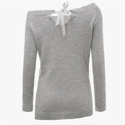 women's knitted pullover sweater, view 3 - MRSLM