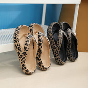 women's leopard print flip-flop sandals, view 8 - MRSLM
