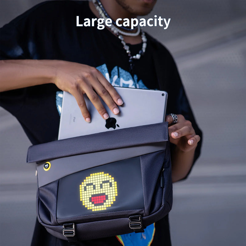 LED pixel art sling bag, view 5 - MRSLM