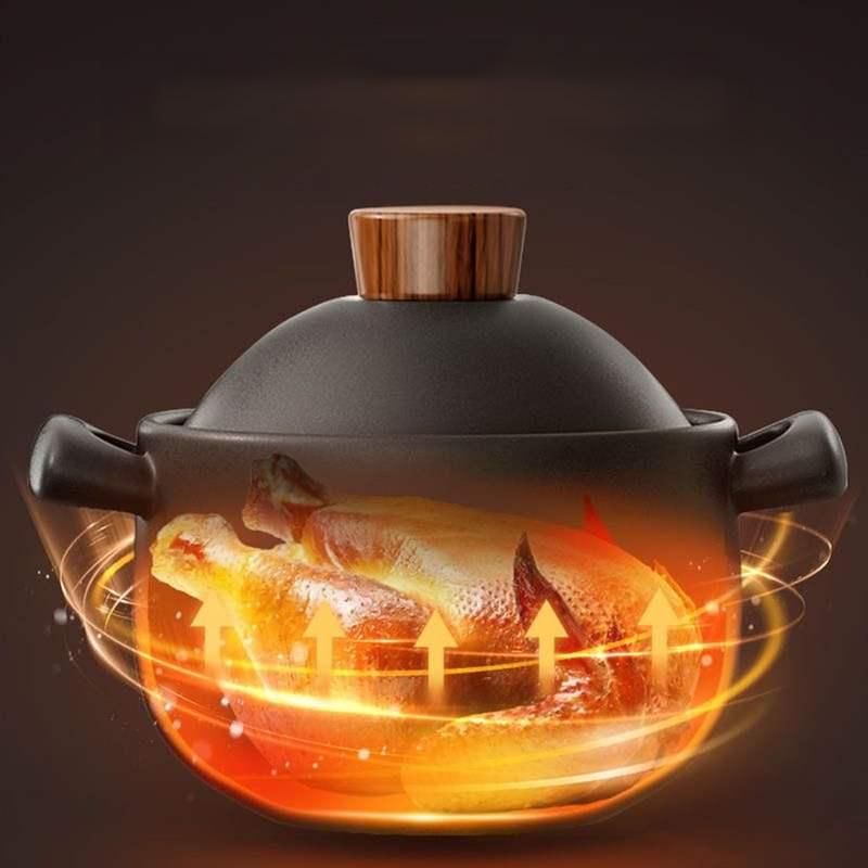 ceramic casserole cooking pot, view 6 - MRSLM
