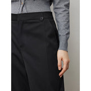 women's ankle-length black casual pants, view 5 - MRSLM