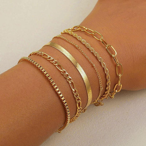6-piece gold bracelet set - MRSLM