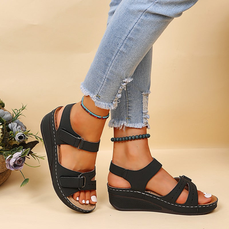 summer canvas wedge sandals, view 10 - MRSLM