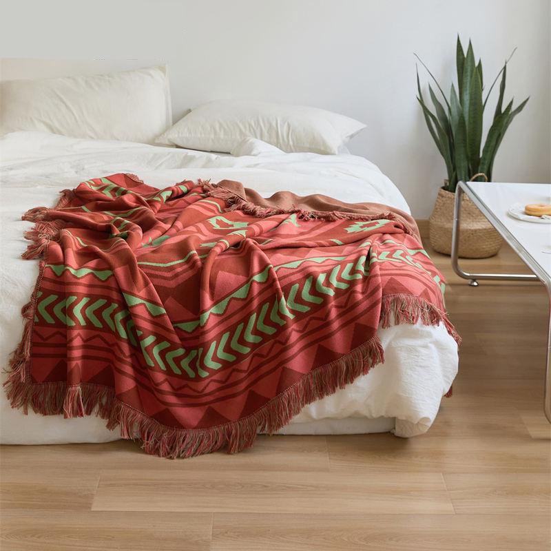 geometric pattern throw blanket - MRSLM