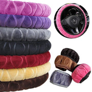 Soft winter plush steering wheel cover, view 9 - MRSLM