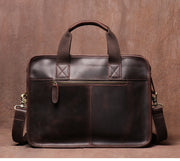 men's retro cowhide briefcase, view 10 - MRSLM