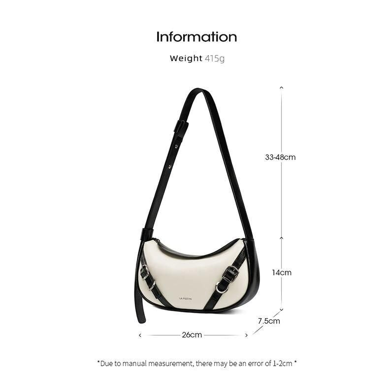 shoulder and crossbody baguette bag, view 15 - MRSLM