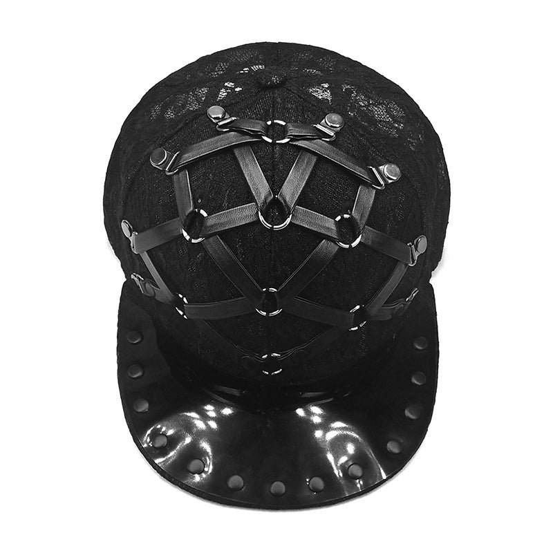 punk hip hop flat-brimmed cap, view 13 - MRSLM