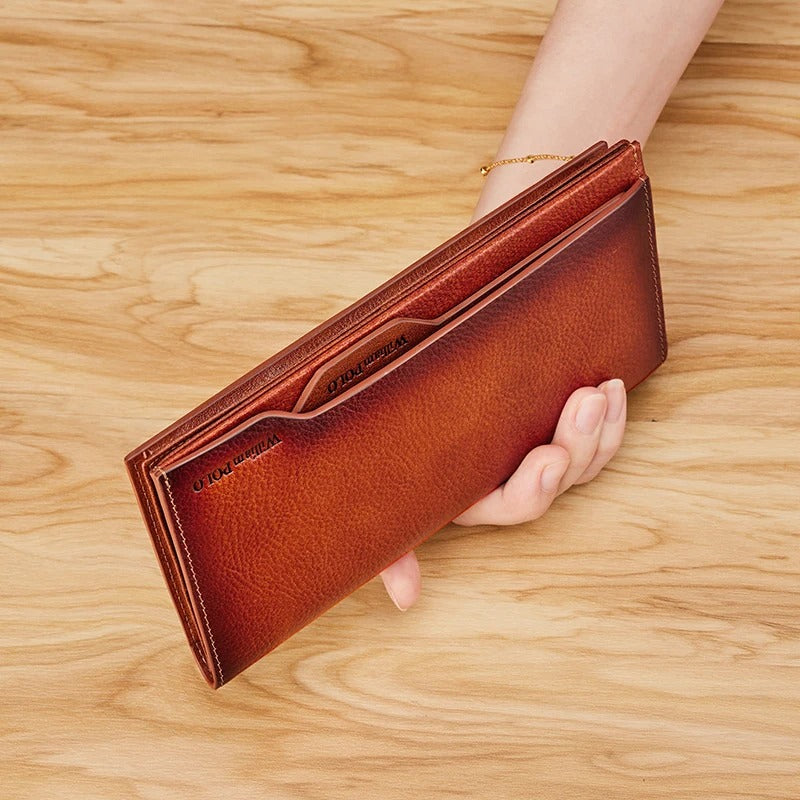 men's long leather wallet with strap, view 6 - MRSLM