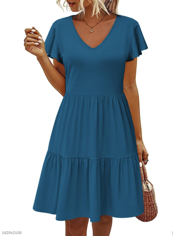women's pleated layered dress, view 19 - MRSLM