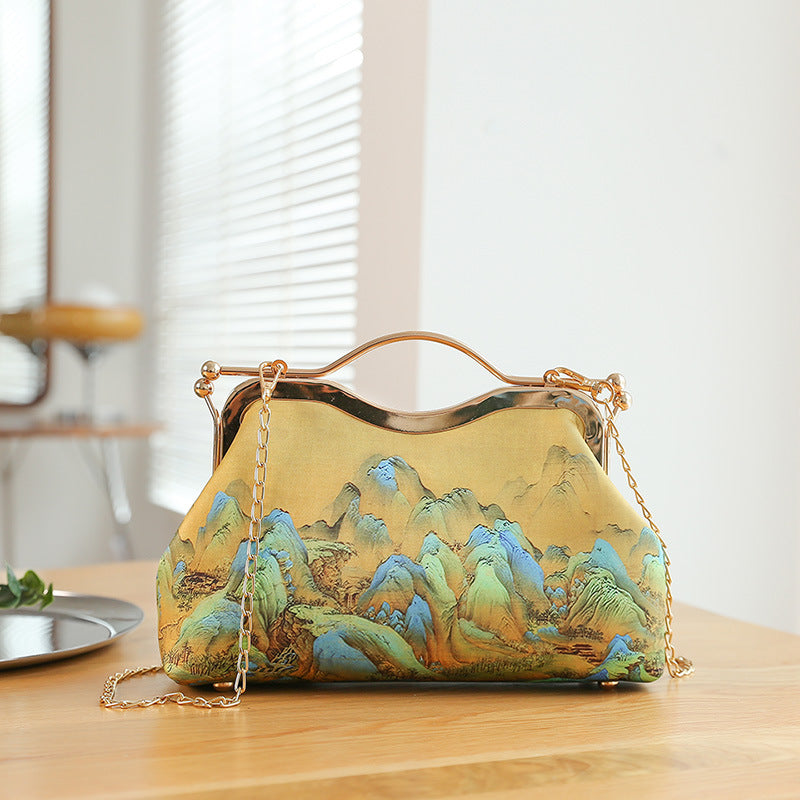 printed shell crossbody clutch bag - MRSLM