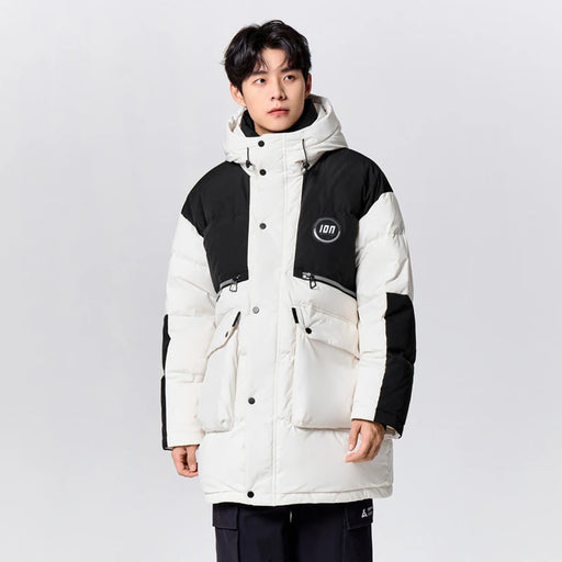 Men's hooded down jacket, view 2 - MRSLM