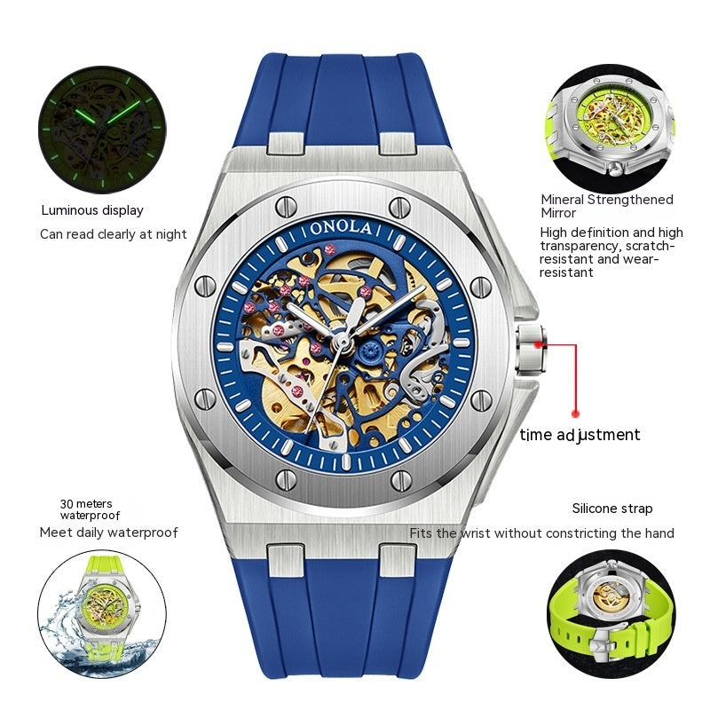 Hollow automatic mechanical watch, view 5 - MRSLM
