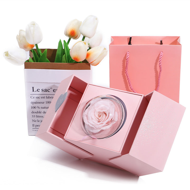 eternal rose soap flower jewelry box, view 5 - MRSLM