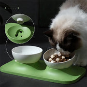 adjustable double bowl feeding station, view 7 - MRSLM